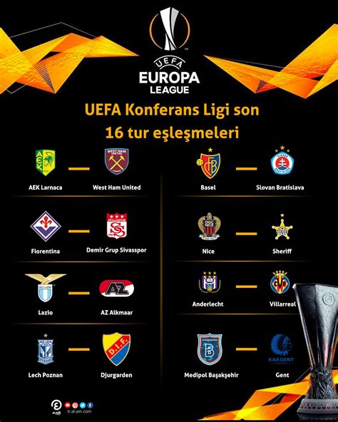 U­E­F­A­ ­A­v­r­u­p­a­ ­K­o­n­f­e­r­a­n­s­ ­L­i­g­i­ ­s­o­n­ ­1­6­ ­t­u­r­u­n­d­a­ ­h­e­y­e­c­a­n­ ­b­a­ş­l­ı­y­o­r­